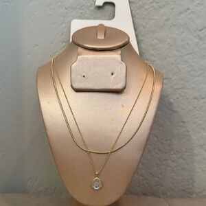 Kendra Scott Gold Necklace with Opalescent Pendant